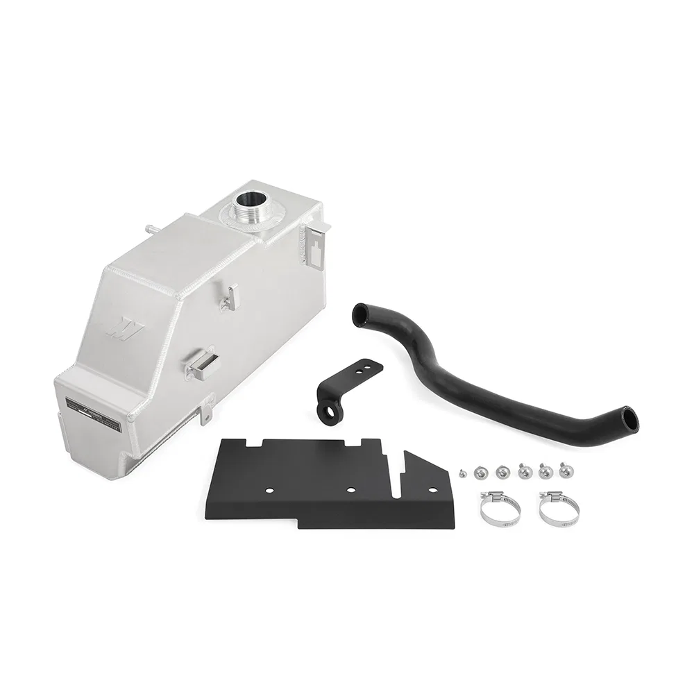 MMRT-F2D-11PN – MISHIMOTO Radiator Overflow Tank, Natural Finish Aluminum With One Aluminum Degas Tank/ Sight Glass/ ...
